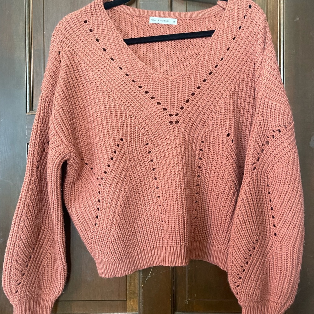 Women's Pink Knit Sweater